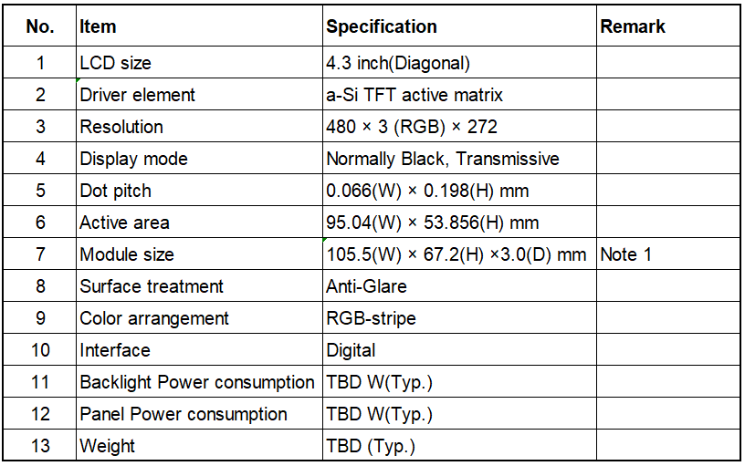 tft lcd display-7158