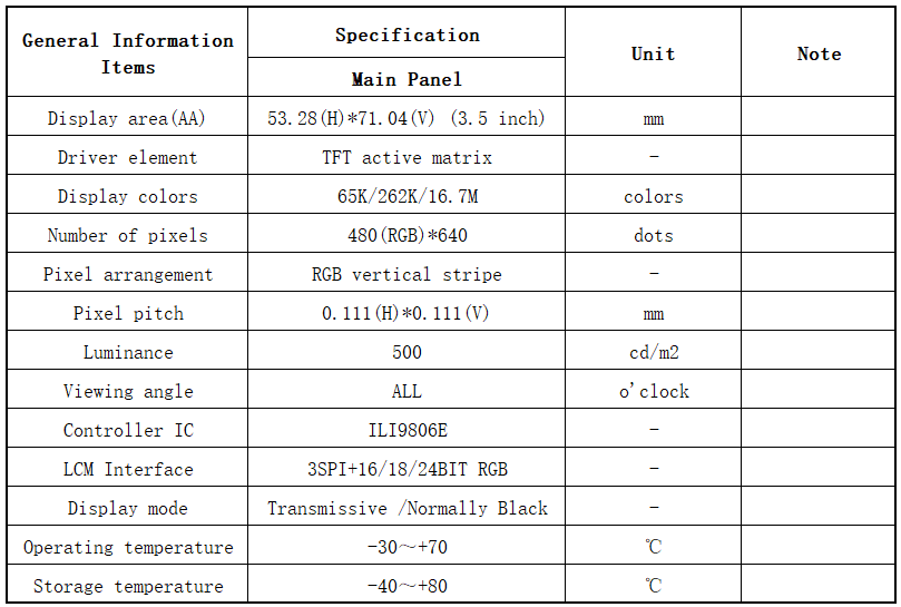 tft lcd display module-6009